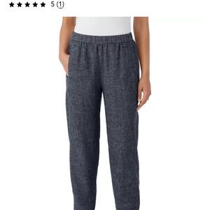 Eileen Fisher Gray Hemp Organic Cotton Blend Tapered Ankle Pants | Size 1X |